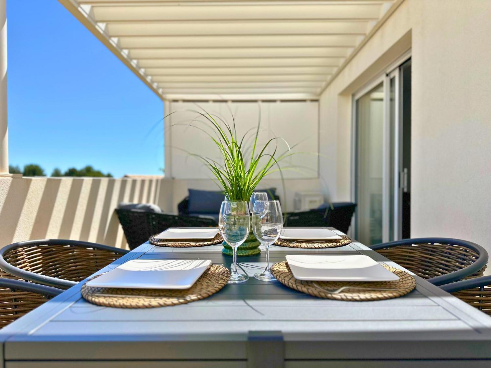 Le Square D'Evan - Appartement De Standing - Grande Terrasse Exterieure - Climatisation Saint-Aunes Exterior photo